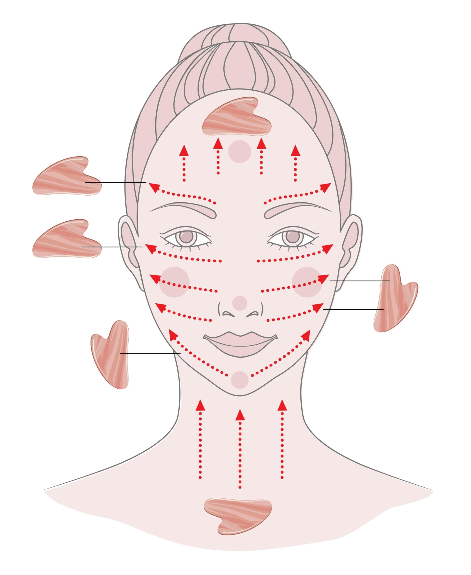 Padime 2 pcs | Premium Set | Real Jade Gua Sha Tool for Facial Skin Care + Glass Bottle for Your Oil Padimë