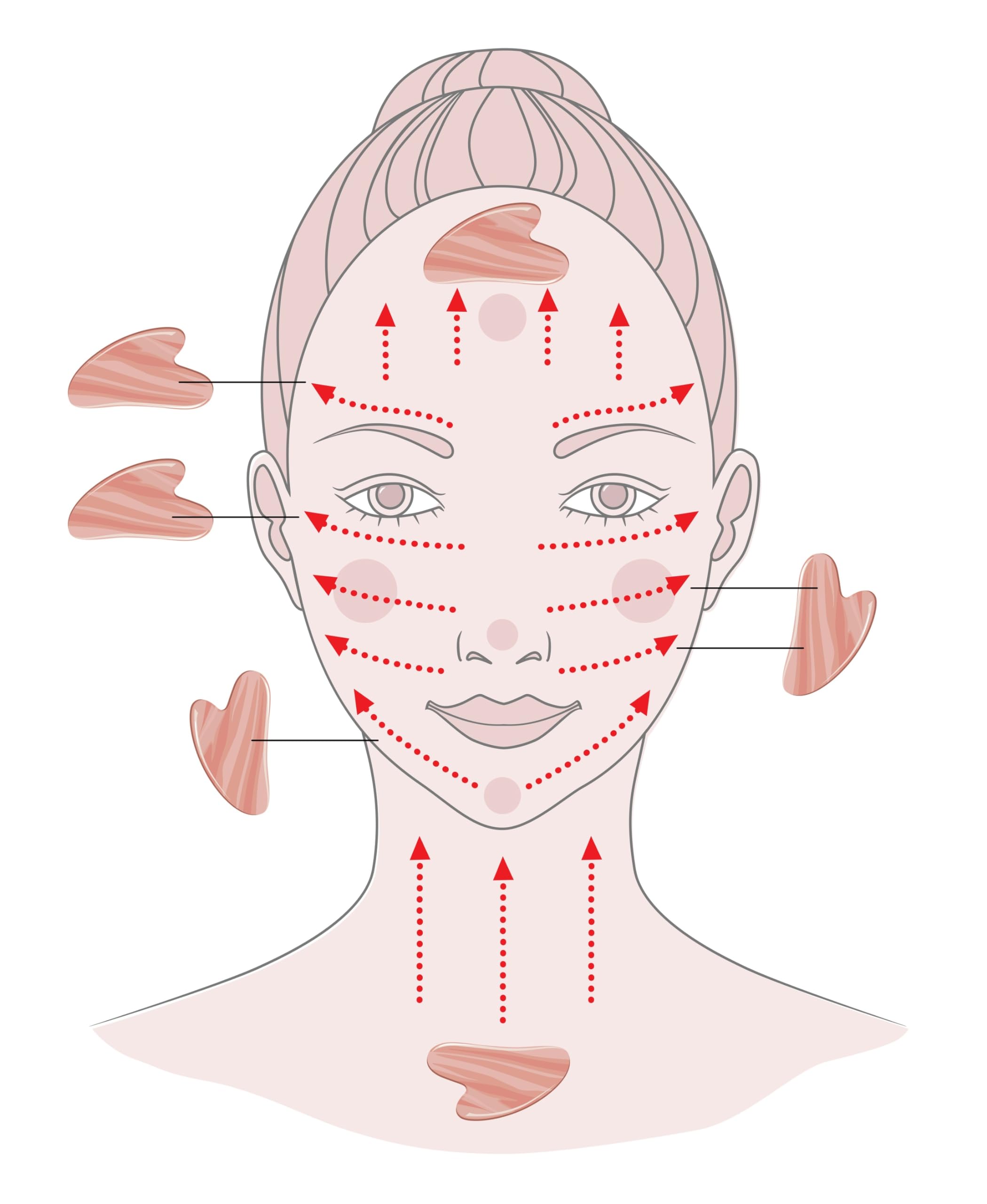 Padime 2 pcs | Premium Set | Real Jade Gua Sha Tool for Facial Skin Care + Glass Bottle for Your Oil Padimë