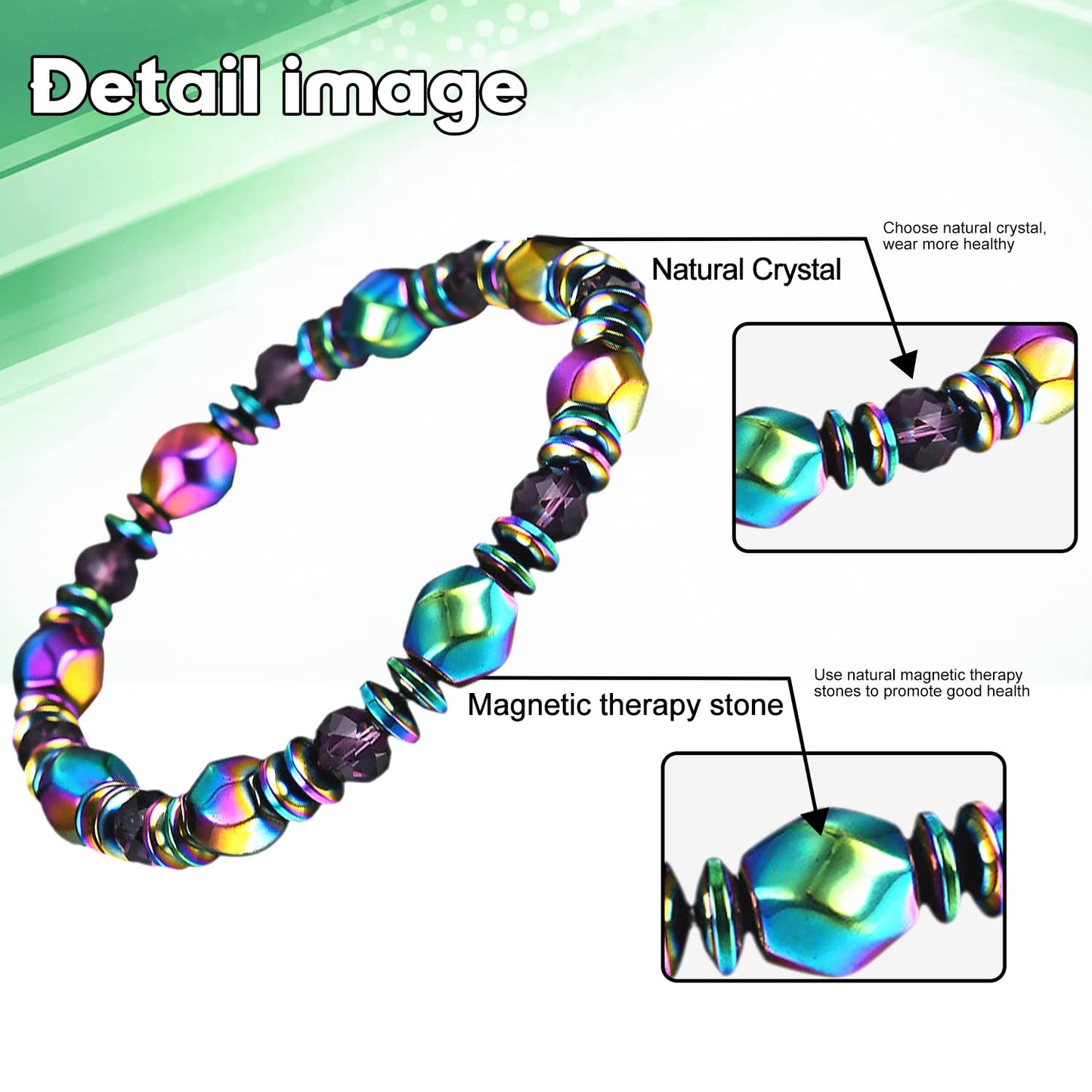 AGSIXZLAN 3pcs Adjustable Lymph Drainage Carnelian Magnetic Bracelet,Slimming Magnetic