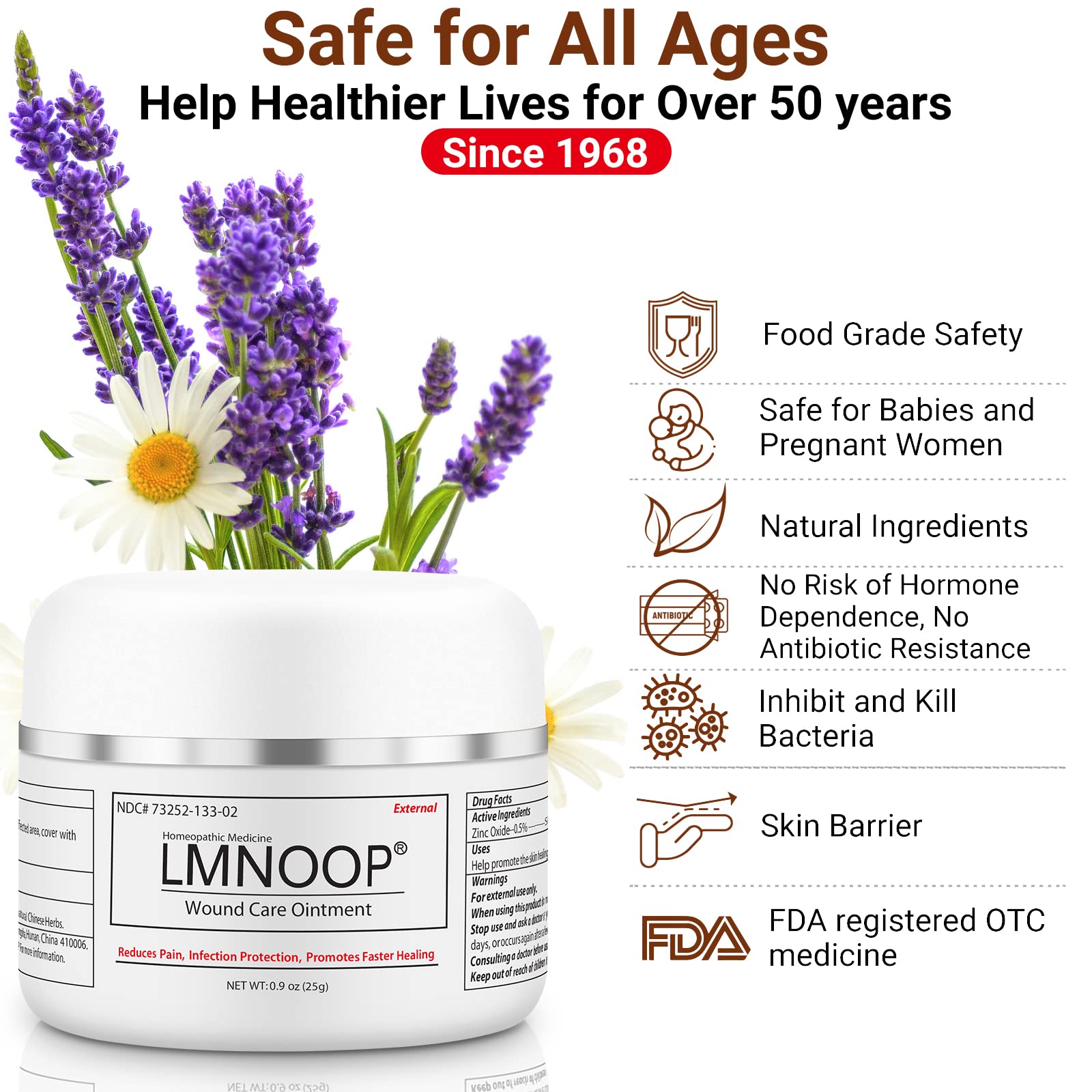 LMNOOP® Bed Sore Cream, Maximum Strength Wound Care Ointment for Infection Protection & Skin Repair