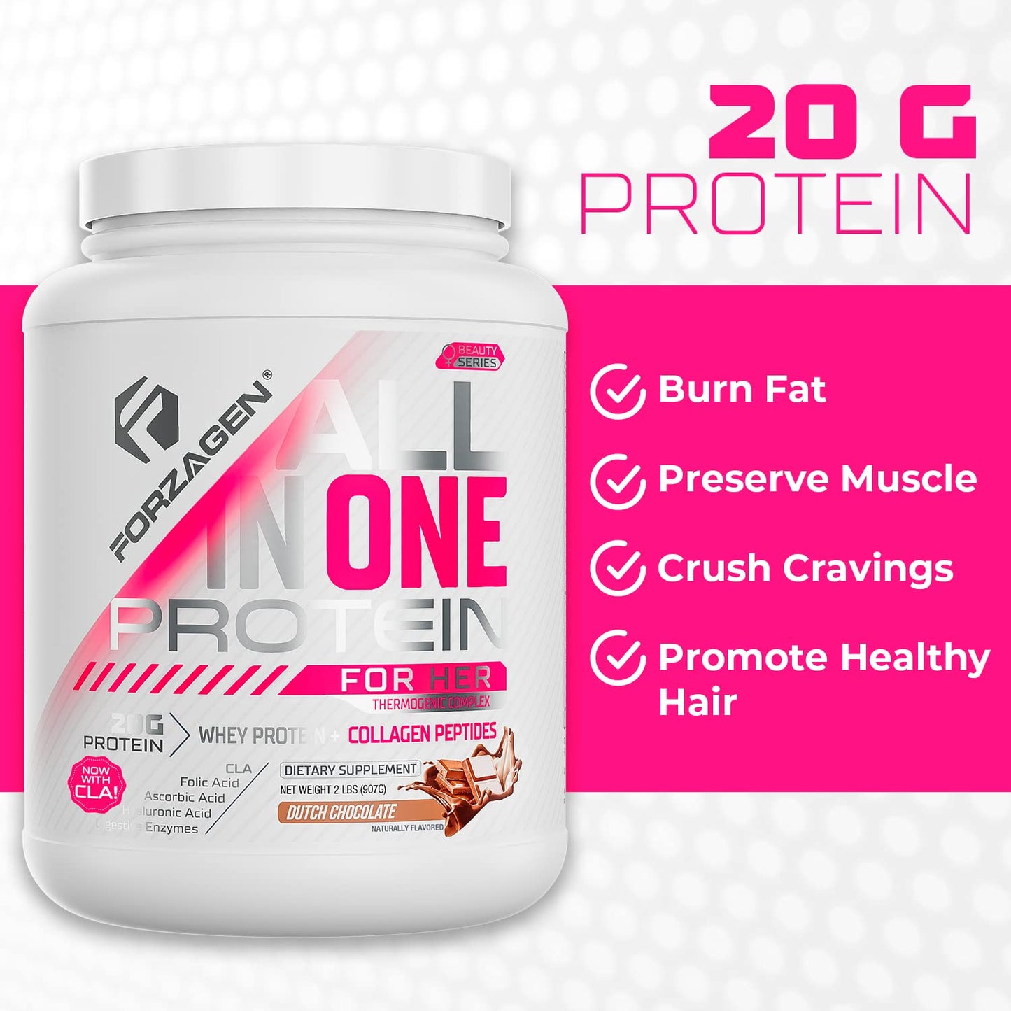 Forzagen Protein Powder for Women - Protein Shake With Collagen Powder for Women