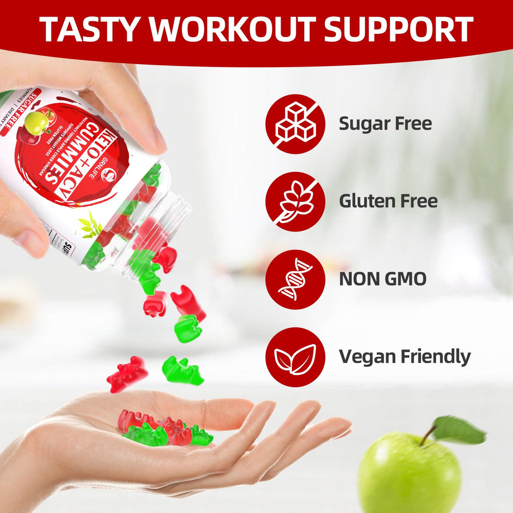 Keto ACV Gummies Advanced Weight Loss, 1000MG Apple Cider Vinegar Gummies Supple