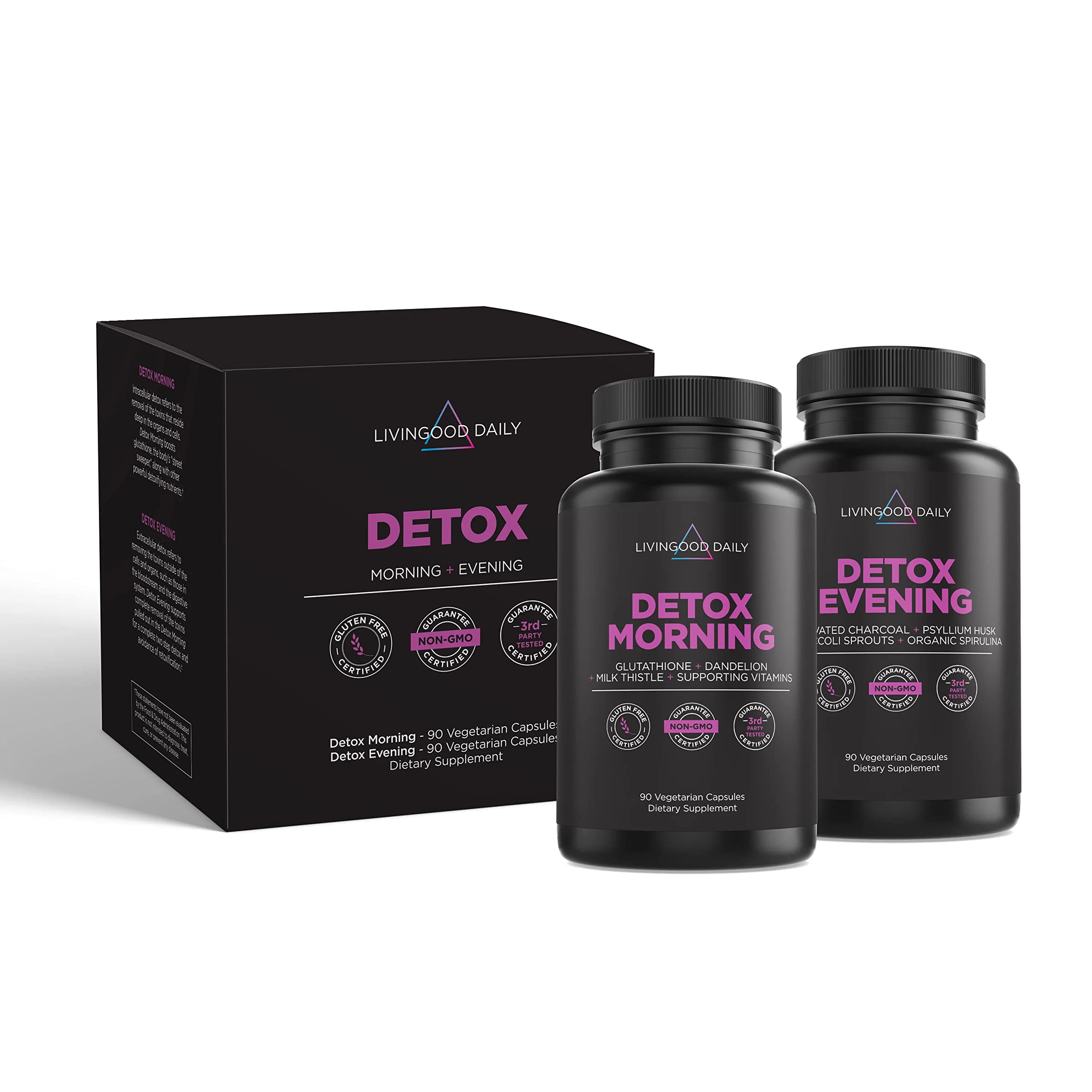 Livingood Daily Detox Pills - Full Body Detox Cleanse for Women & Men with Milk Thistle