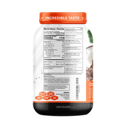 INVIGOR8 Superfood Shake (Chocolate Brownie) with Immunity Boosters - Gluten