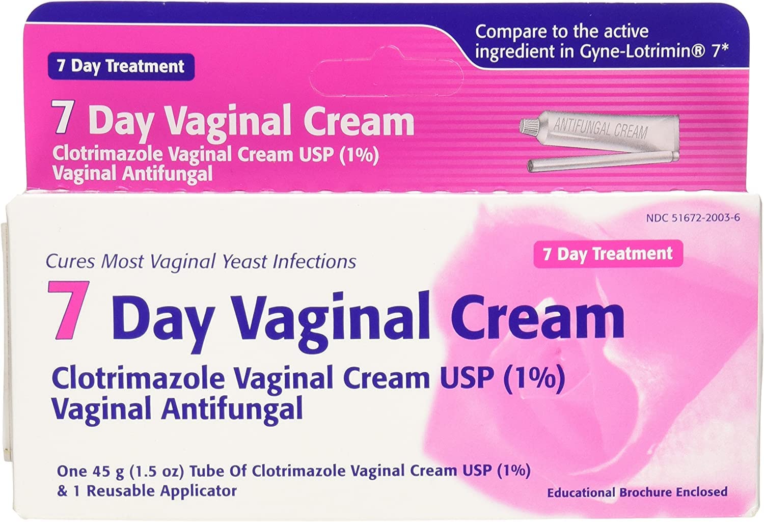Taro Clotrimazole 7 Vaginal Cream 45 g (Pack of 6)
