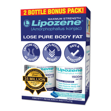 Lipozene Diet Pills - Weight Loss Supplement - Appetite Control - Two Bottles of 30 Capsules