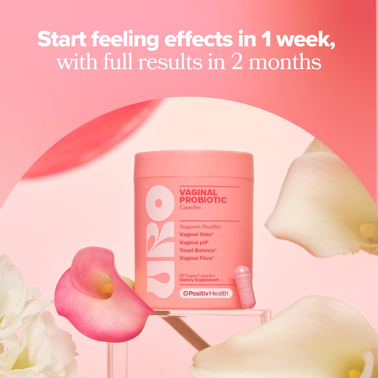 URO Vaginal Probiotics for Women pH Balance with Prebiotics & Lactobacillus Probiotic Blend