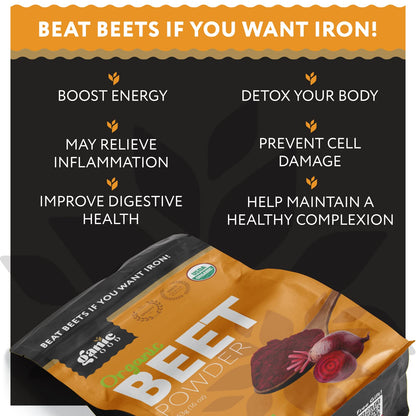 Ganic Food Organic Beetroot Powder, 16 Ounces