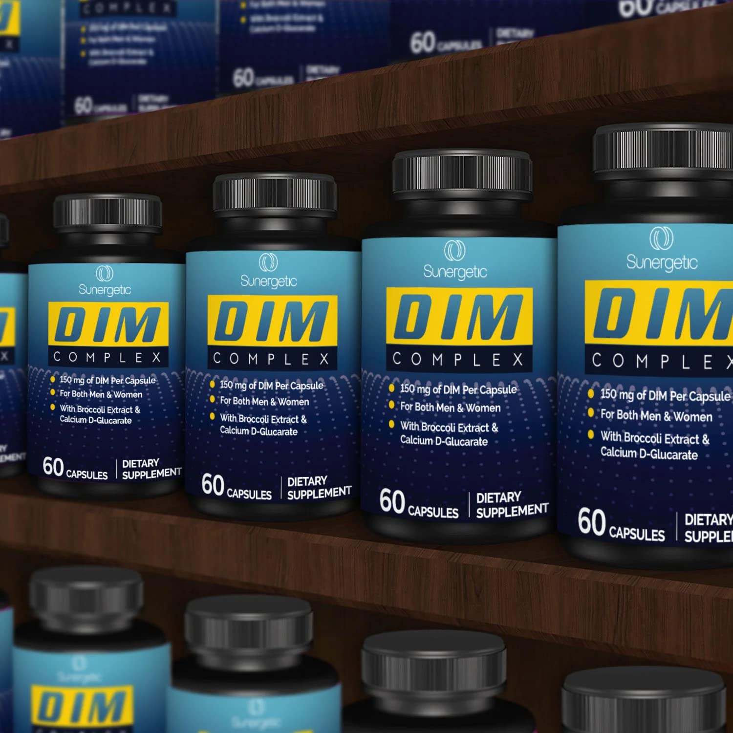 Sunergetic Premium DIM Supplement– 150mg DIM (diindolylmethane), Broccoli Sunergetic