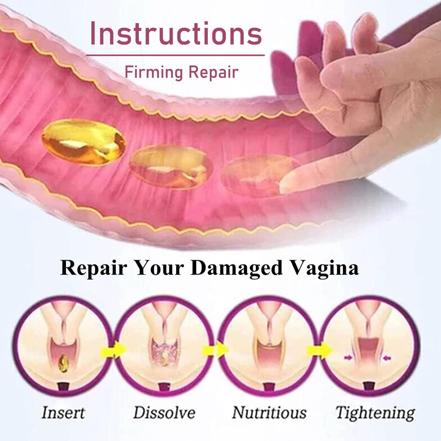 Dexcara Detox Repair,2024 New Natural Repair Vagianal Capsules,Natural Detox Viginal Capsules