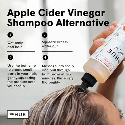 dpHUE Apple Cider Vinegar Hair Rinse, 20 oz - Shampoo Alternative & Scalp Cleanser
