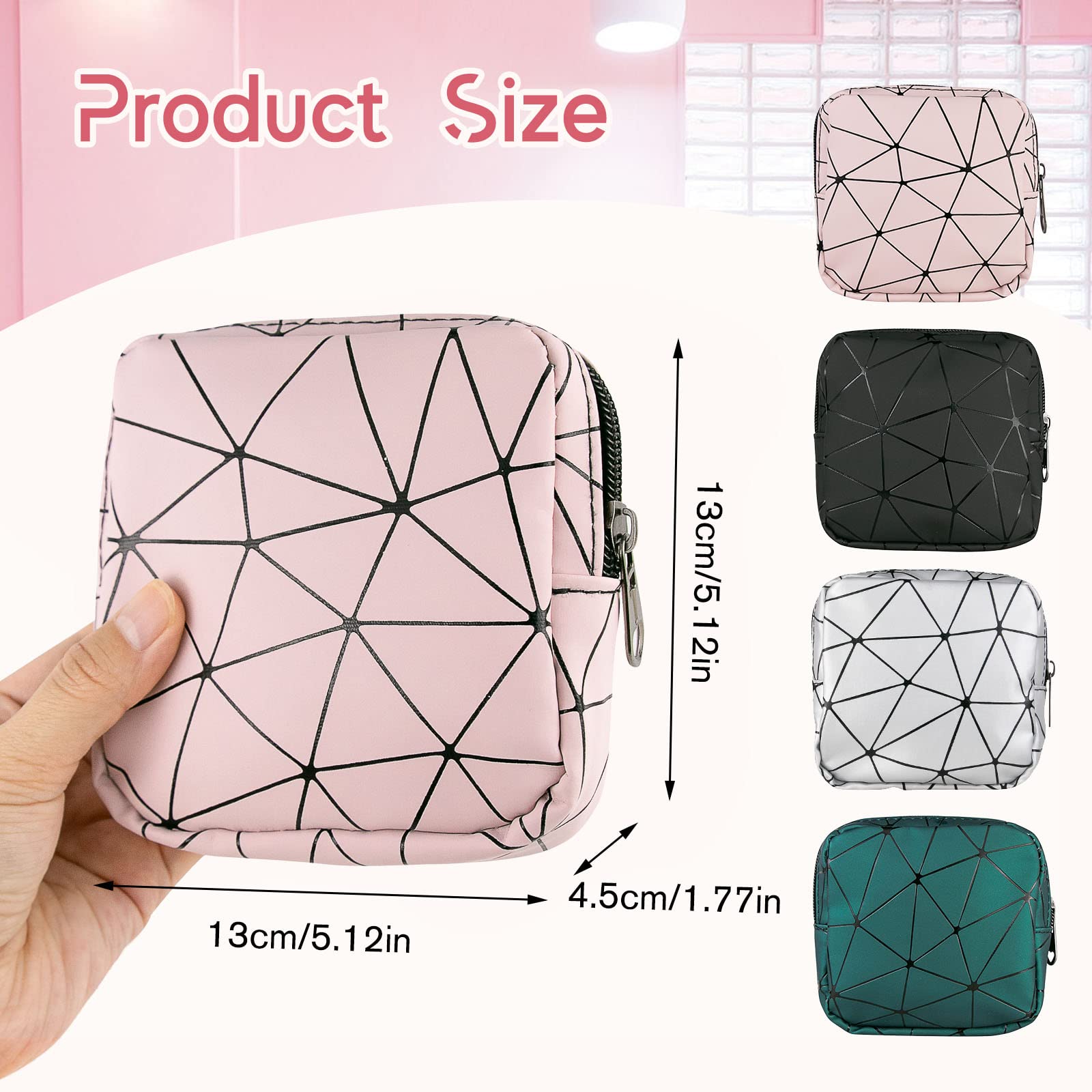 Sanitary Napkin Storage Bags 4PCS Menstrual Cup Pouches Nursing Pad Holder Tampon Bags Bisanzoya