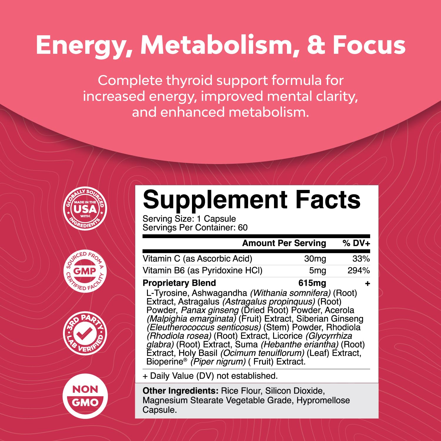 Natures Craft Bundle of Herbal Menopause Supplement and Advanced Thyroid Support Natures Craft