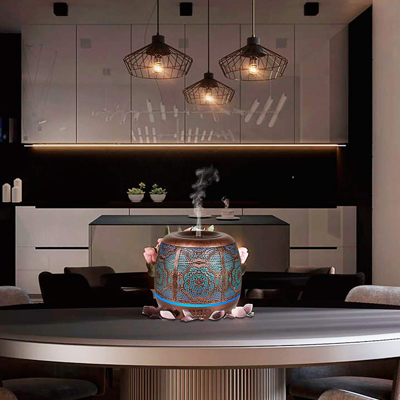 Essential Oil Diffuser, Upgraded Metal Diffusers for Essential Oils, Aromatherapy Diffuser Cool Mist BAIESHIJI