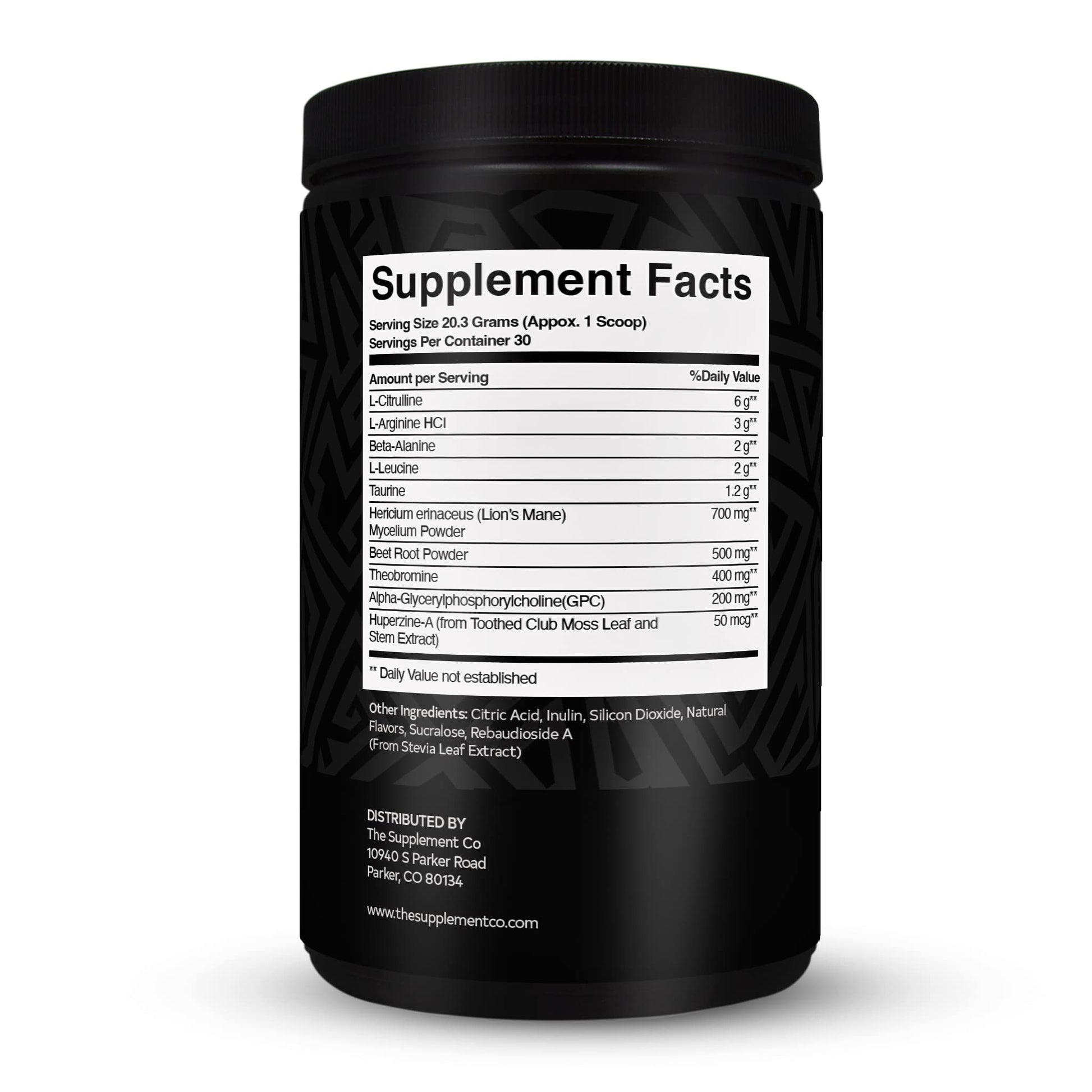 The Supplement Co Nocturnal Pre Workout - No Caffeine Night Time Preworkout for Men & Women for High Energy and Massive Pumps - Cherry Limeade, 30 Servings