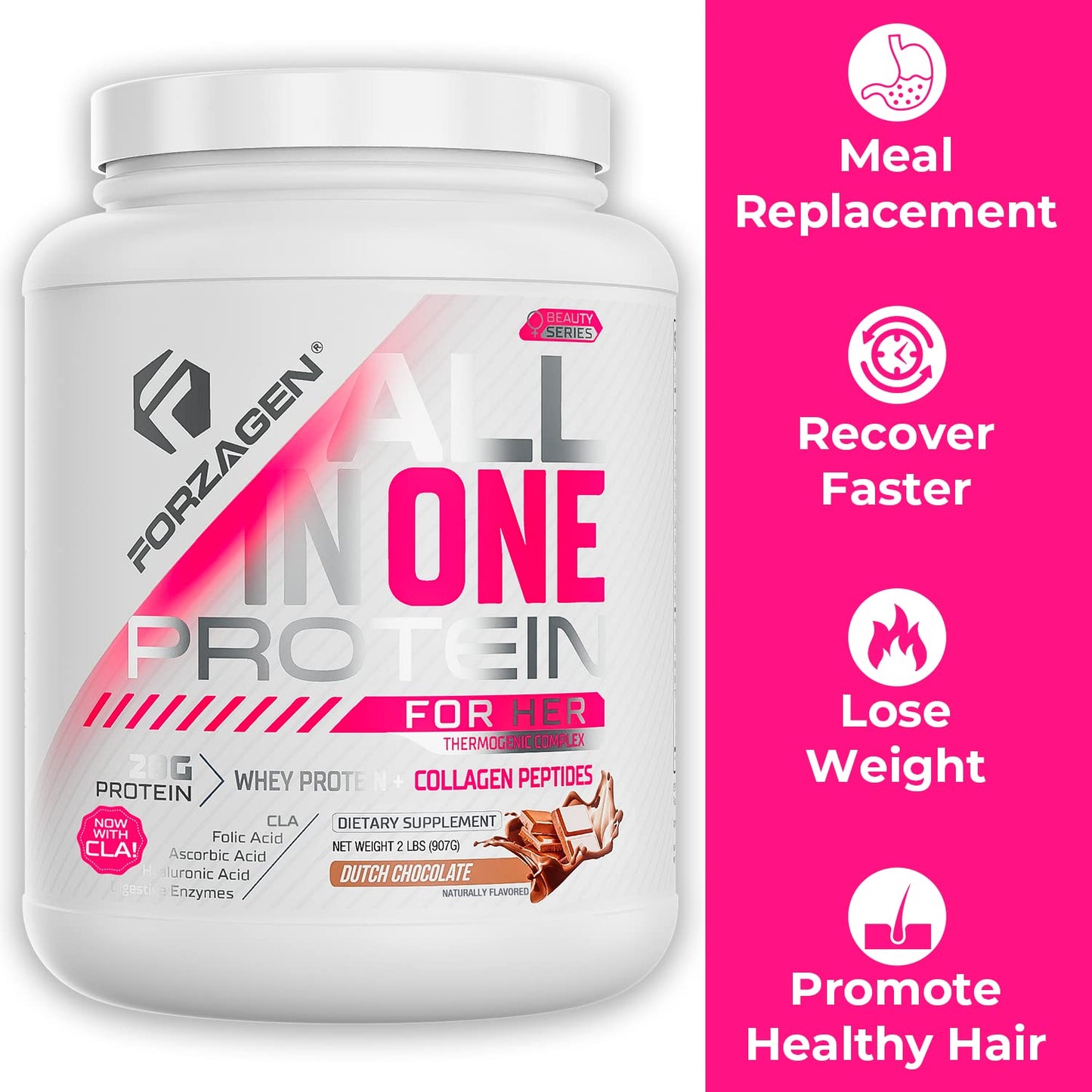 Forzagen Protein Powder for Women - Protein Shake With Collagen Powder for Women