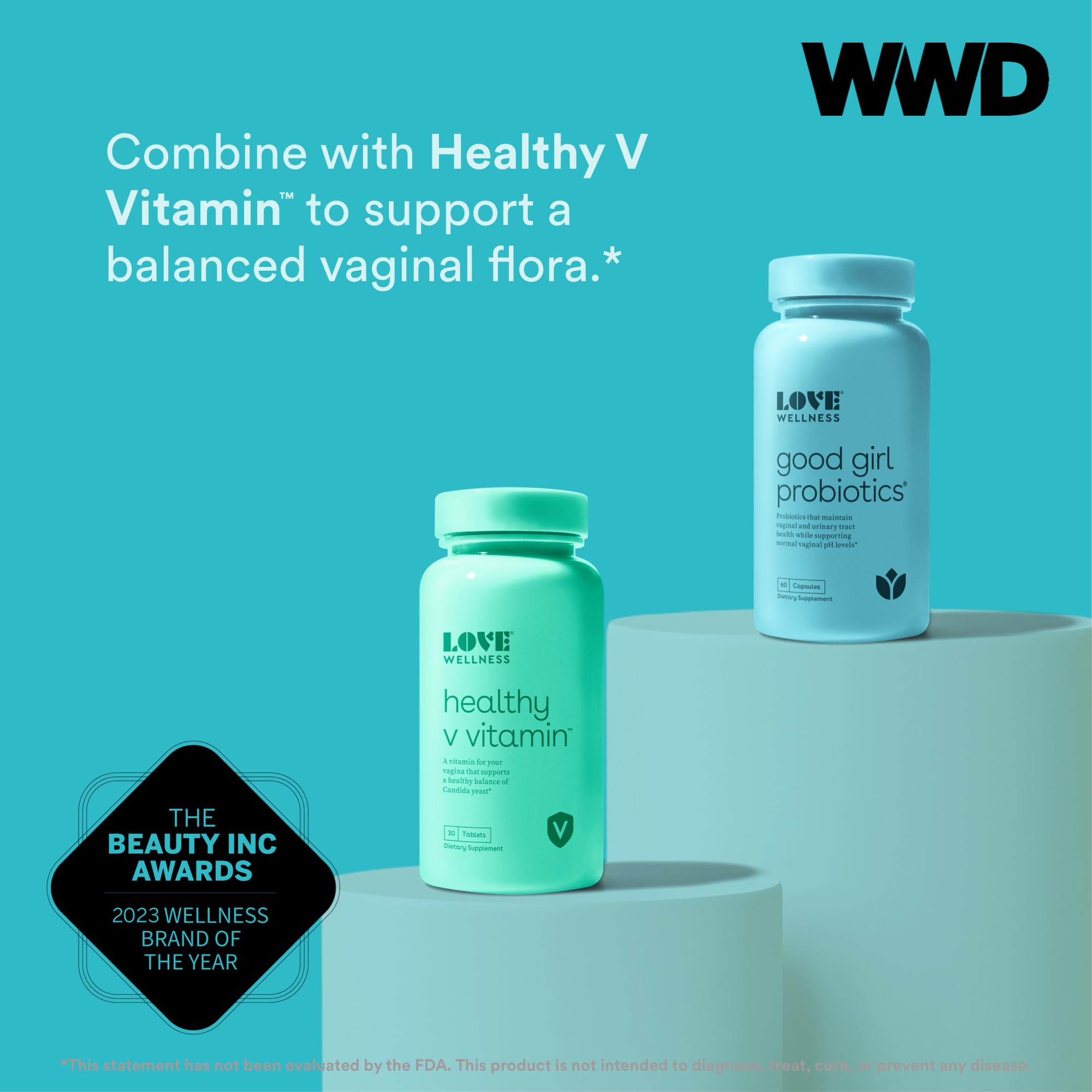 Love Wellness Vaginal Probiotics for Women, Good Girl Probiotics | pH Balance Supplement