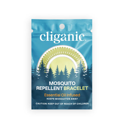Cliganic 10 Pack Mosquito Repellent Bracelets, DEET-Free Bands, Individuall