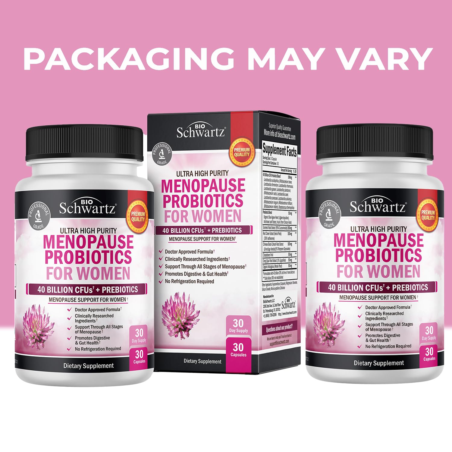 Menopause Support Probiotics for Women - Breakthrough Menopause Relief for Hot Flashes Night BioSchwartz