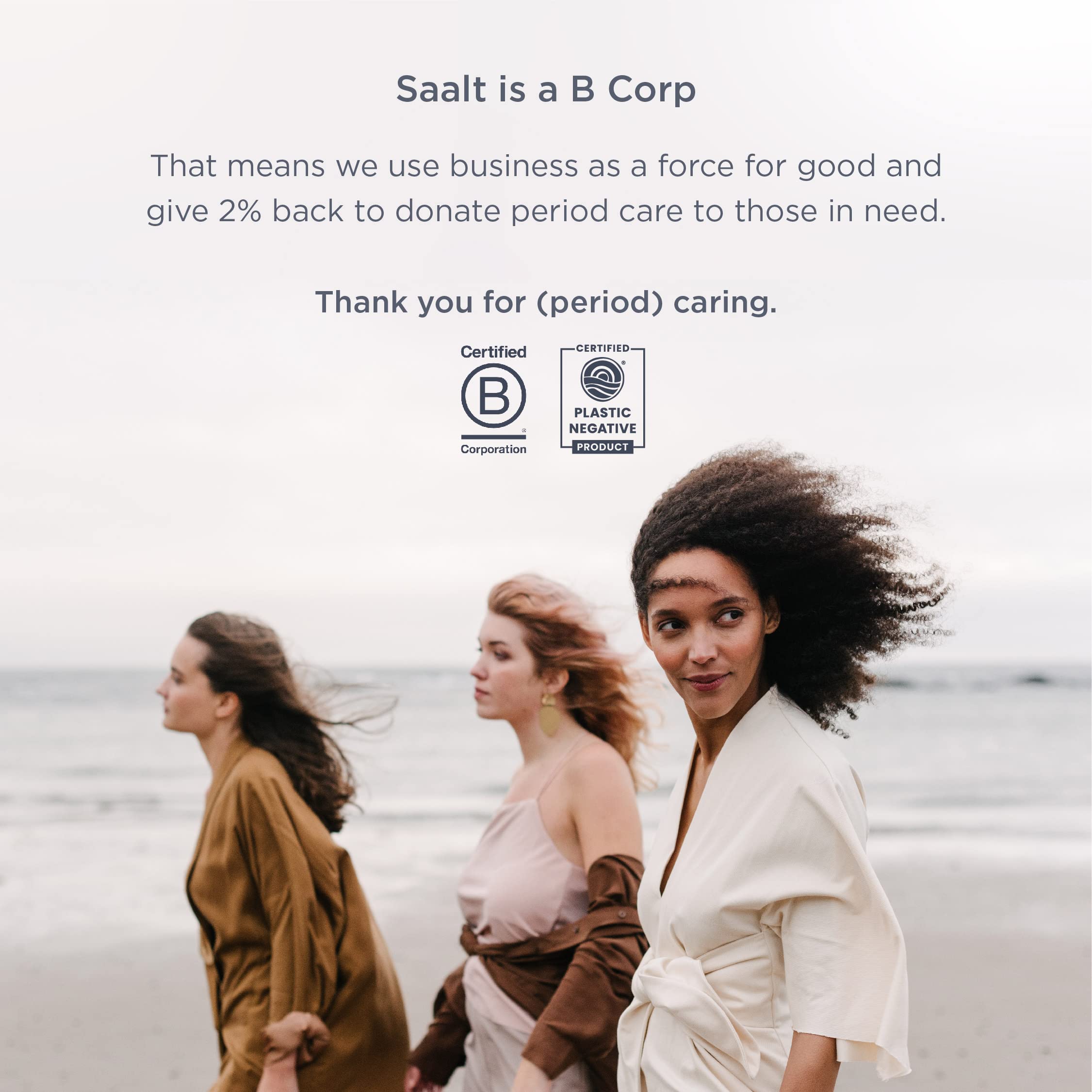 saalt Reusable Period Underwear - Comfortable, Thin, and Keeps You Dry from All Leaks saalt