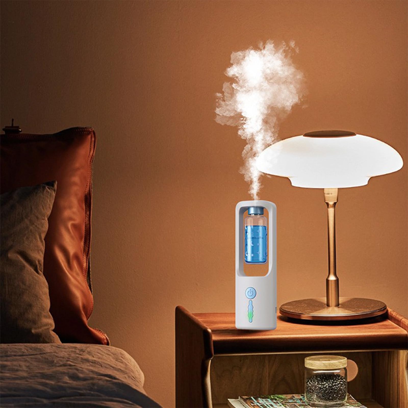 50ml Odor Removal Rotating Smog Essential Oil Diffuser, 3 Stage Timing Adjustment Incense USUPDD