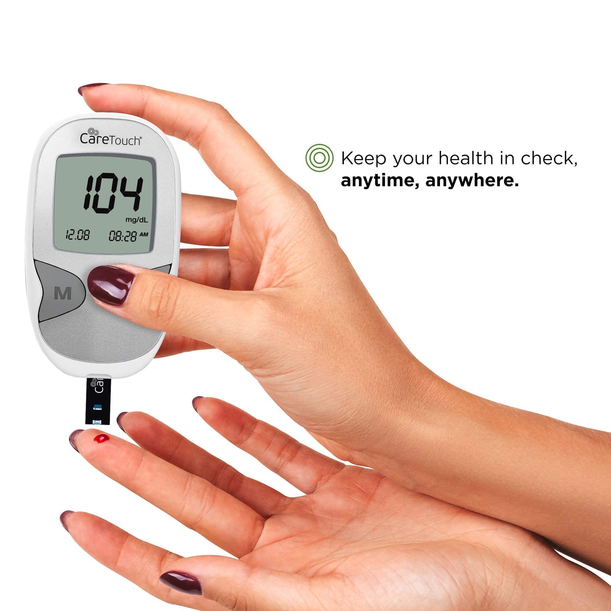 Care Touch Blood Glucose Meter Kit - Diabetes Testing Kit with Glucometer Care Touch