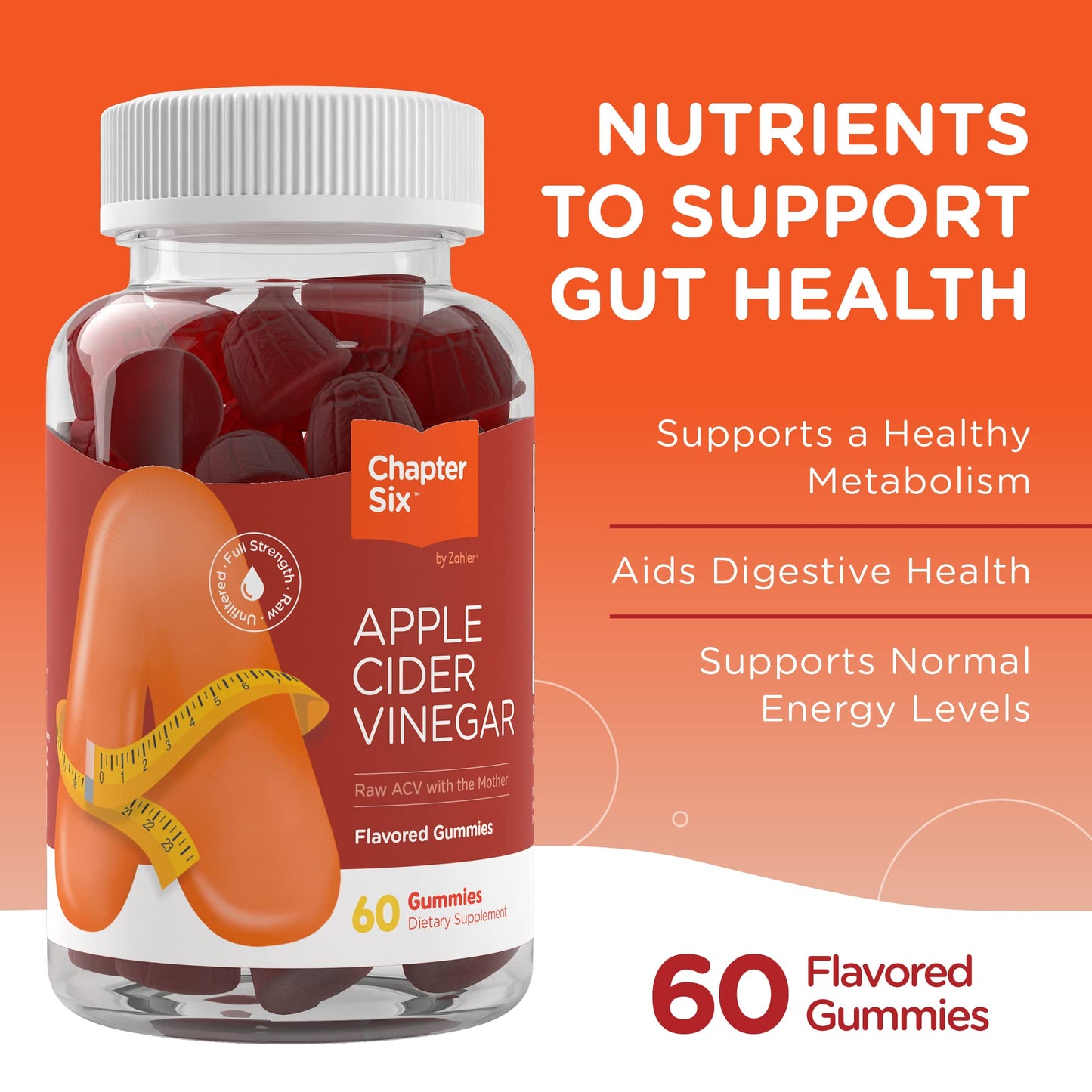 Zahler - Apple Cider Vinegar Gummies Kosher & Delicious ACV for Women Men Raw