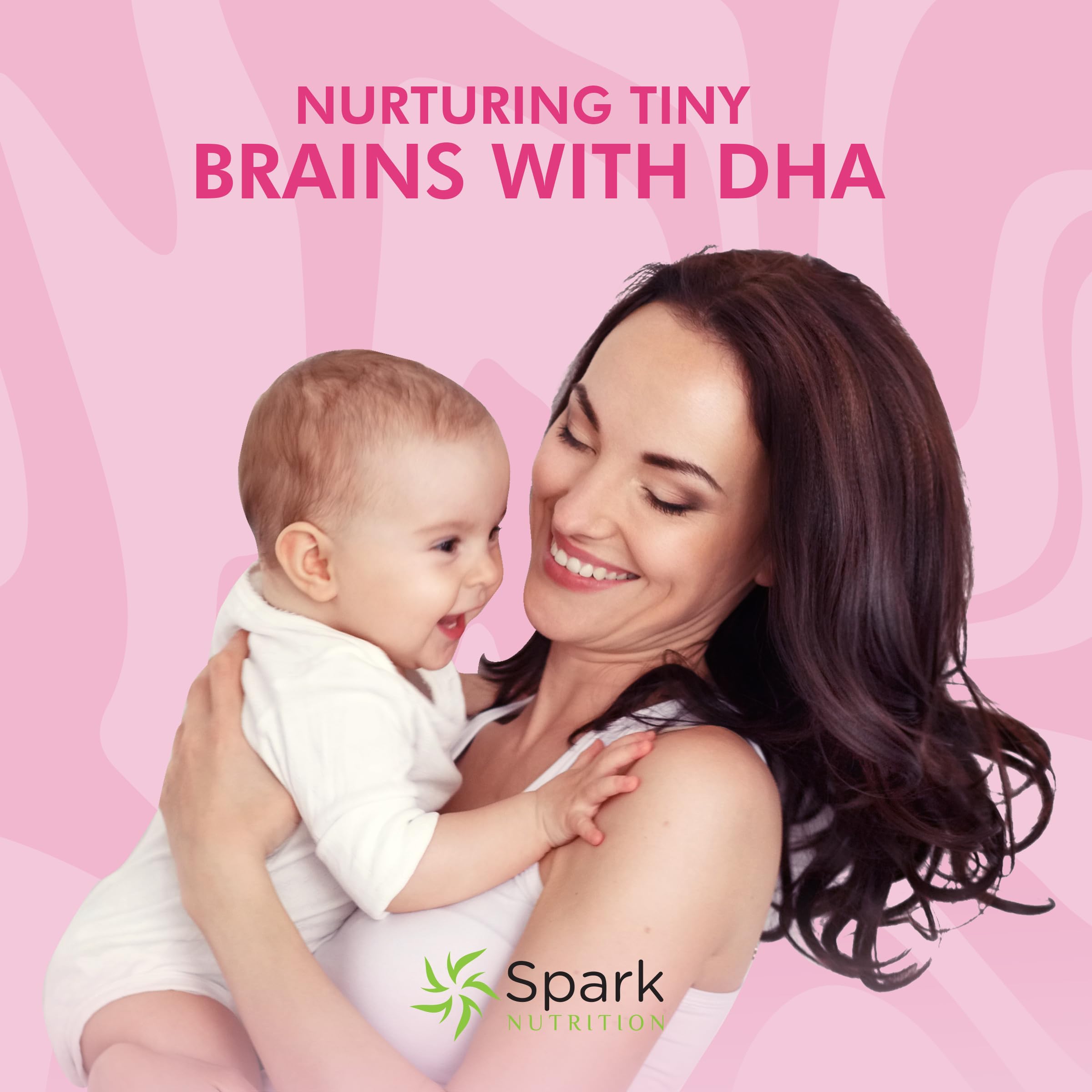 Pregnaforte Prenatal Multivitamin 60 days: Folic acid, Omega-3 DHA/EPA, Vitamins A, B6, B12, C, D3, E Spark Nutrition