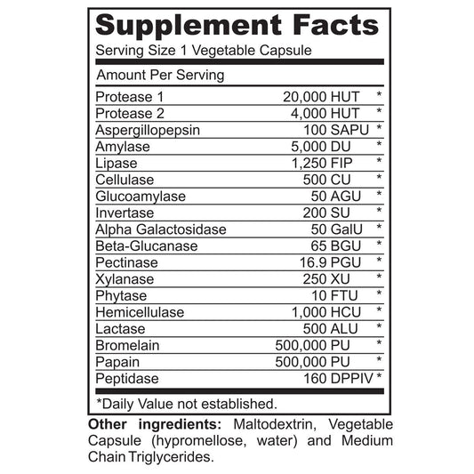 Instant Digest Complete 2-in-1 Probiotic Digestive Enzymes, 60 Capsules