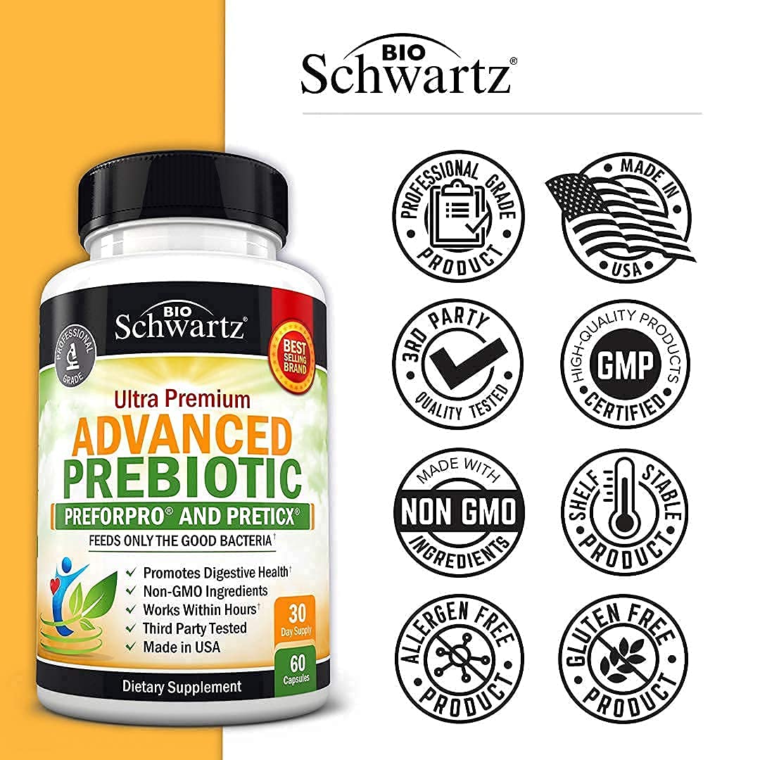 Prebiotics for Advanced Gut Health - Immune System Support & Dietary Fiber BioSchwartz