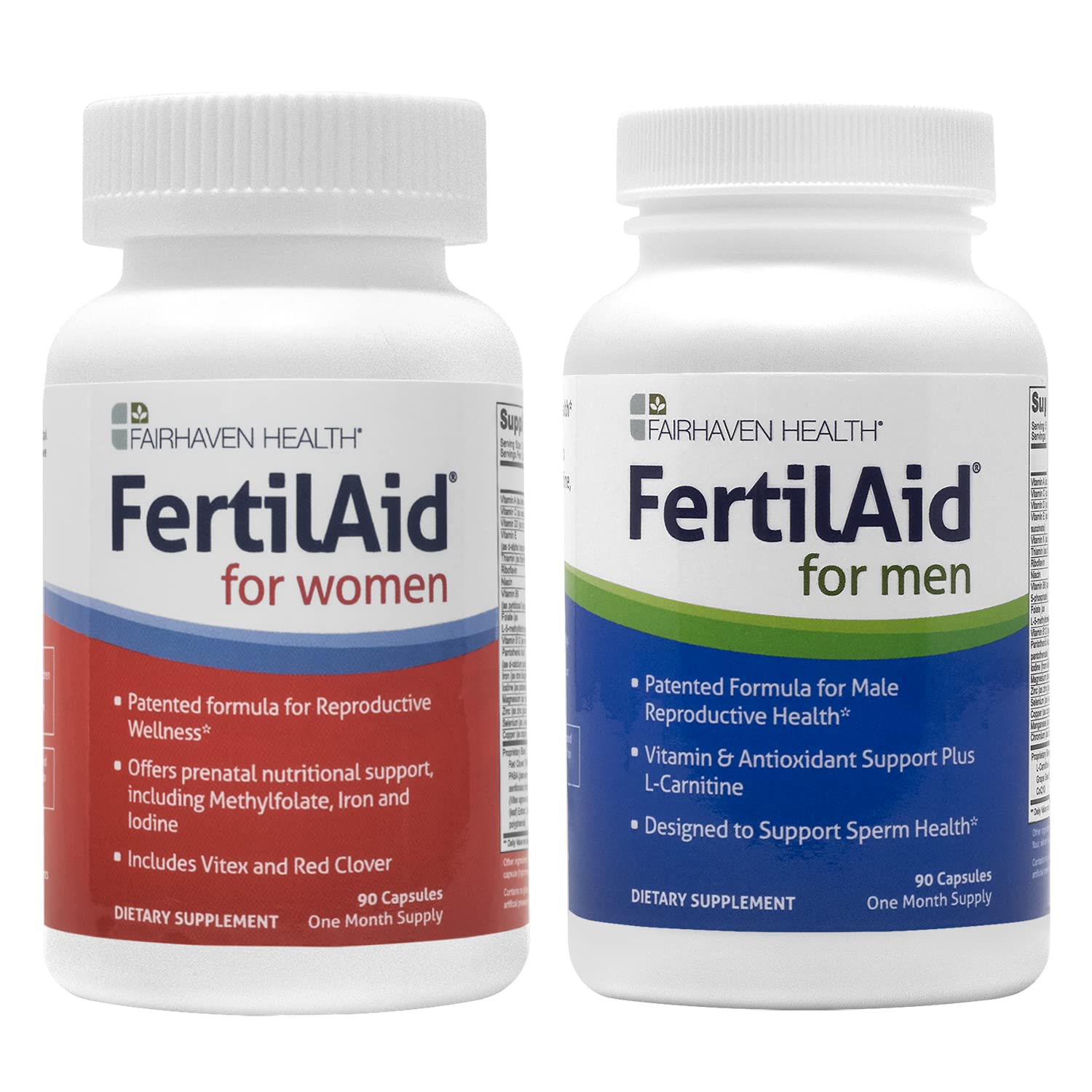 Fertilaid for Men and Women Combo, Male and Female Fertility Supplements, Vitamins