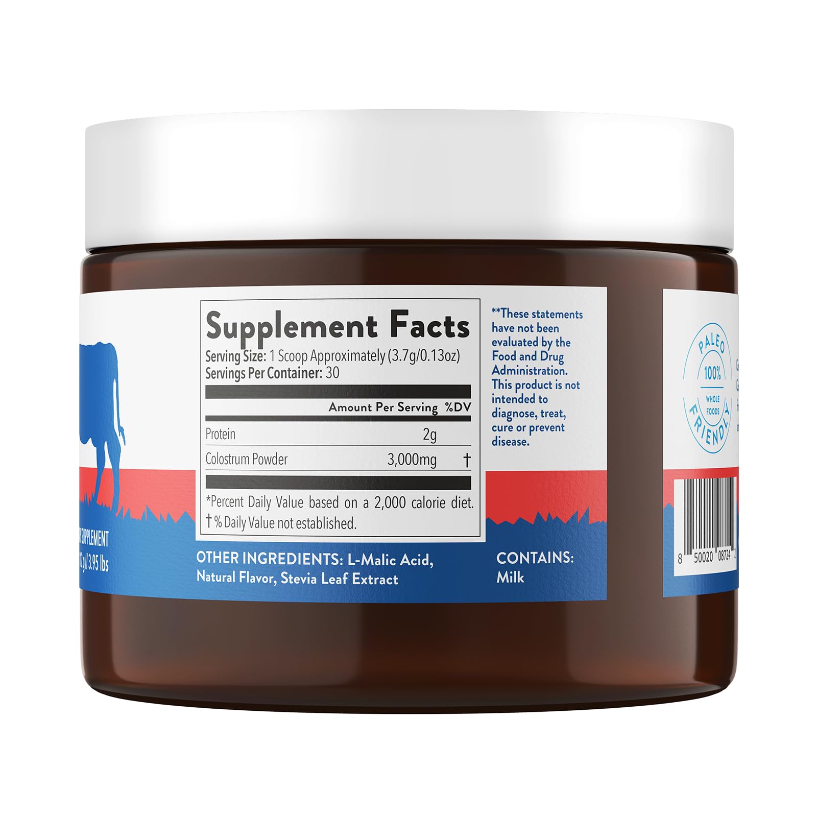 Equip Foods Core Colostrum - 100% Grass Fed Colostrum Powder 3,000mg, 40% IgG Equip