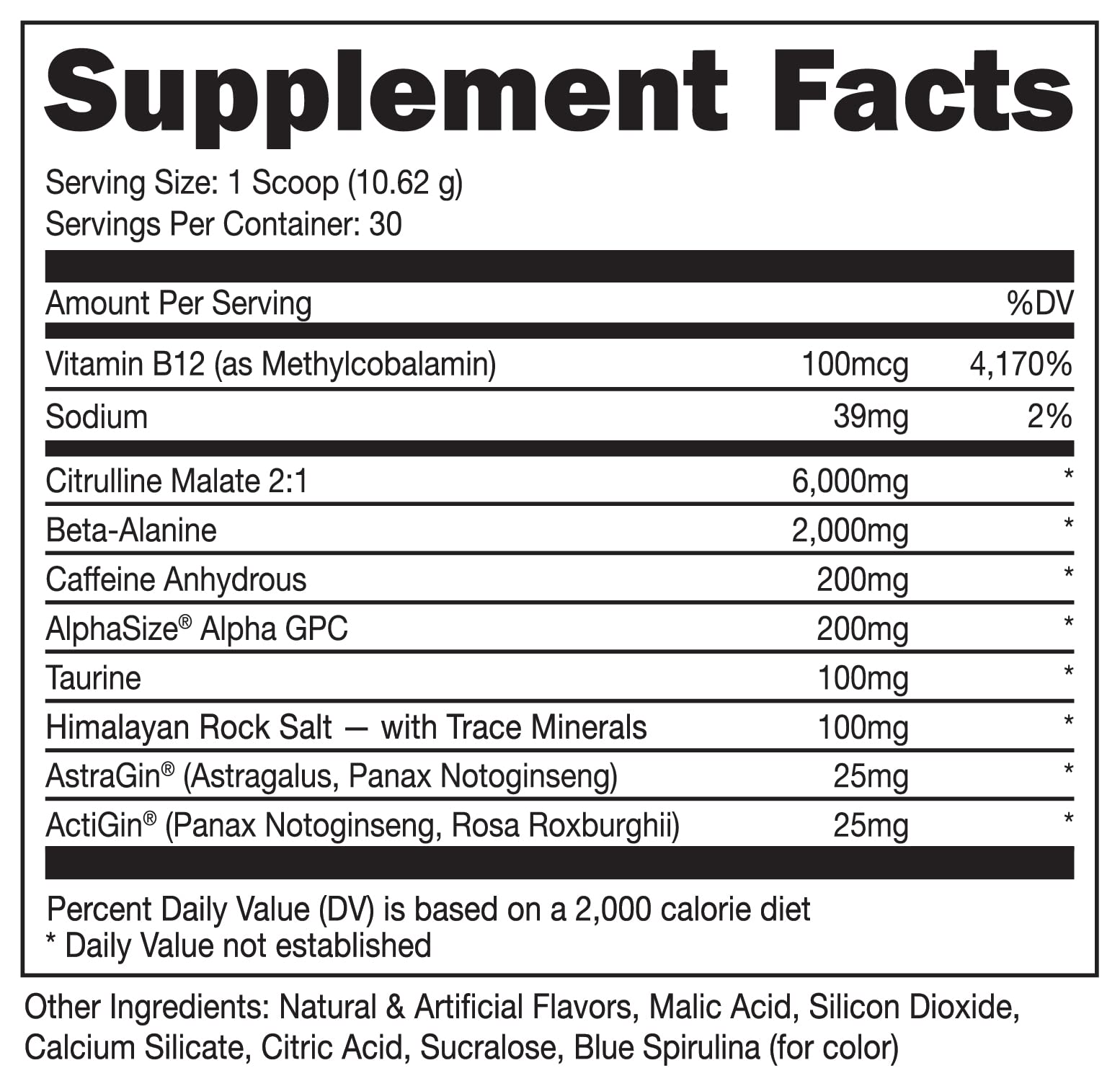 Bucked Up Pre Workout 6 Grams Citrulline, 2 Grams Beta Alanine, and 3 Other Registered Bucked Up