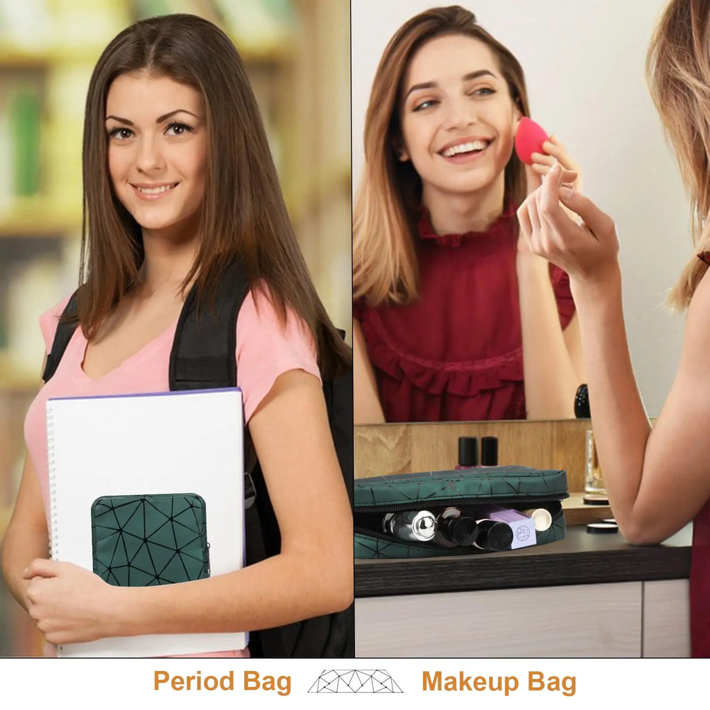 Likesing Sanitary Napkin Storage Bag, Leather First Period Kit for Girls 9-12, Portable Tampon Menstrual Likesing
