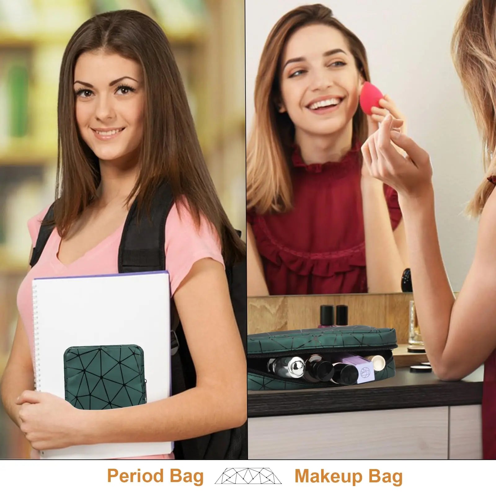 Likesing Sanitary Napkin Storage Bag, Leather First Period Kit for Girls 9-12, Portable Tampon Menstrual Likesing