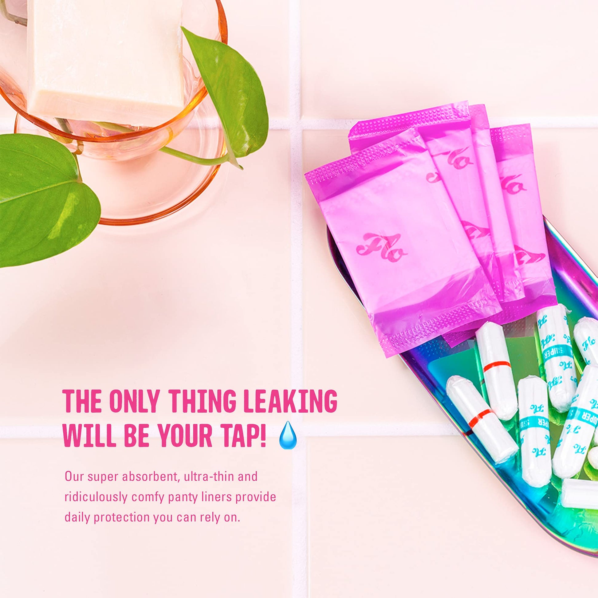 FLO - Organic Bamboo Daily Panty Liners, Plant-Based Cotton, Biodegradable FLO