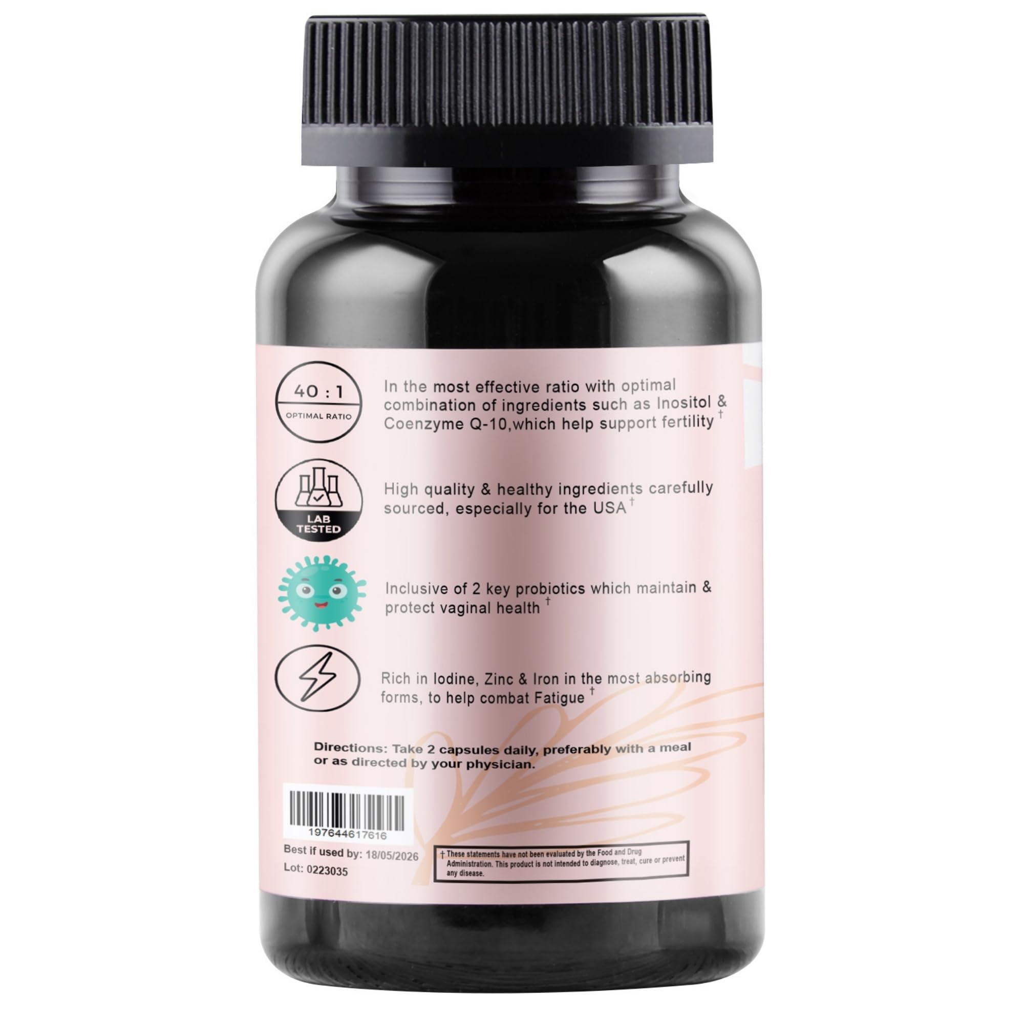 AGNOSITOL: Prenatal Vitamin, Vaginal Probiotic, Fertility Support, Ovulation & PCOS Support APOTHEKE