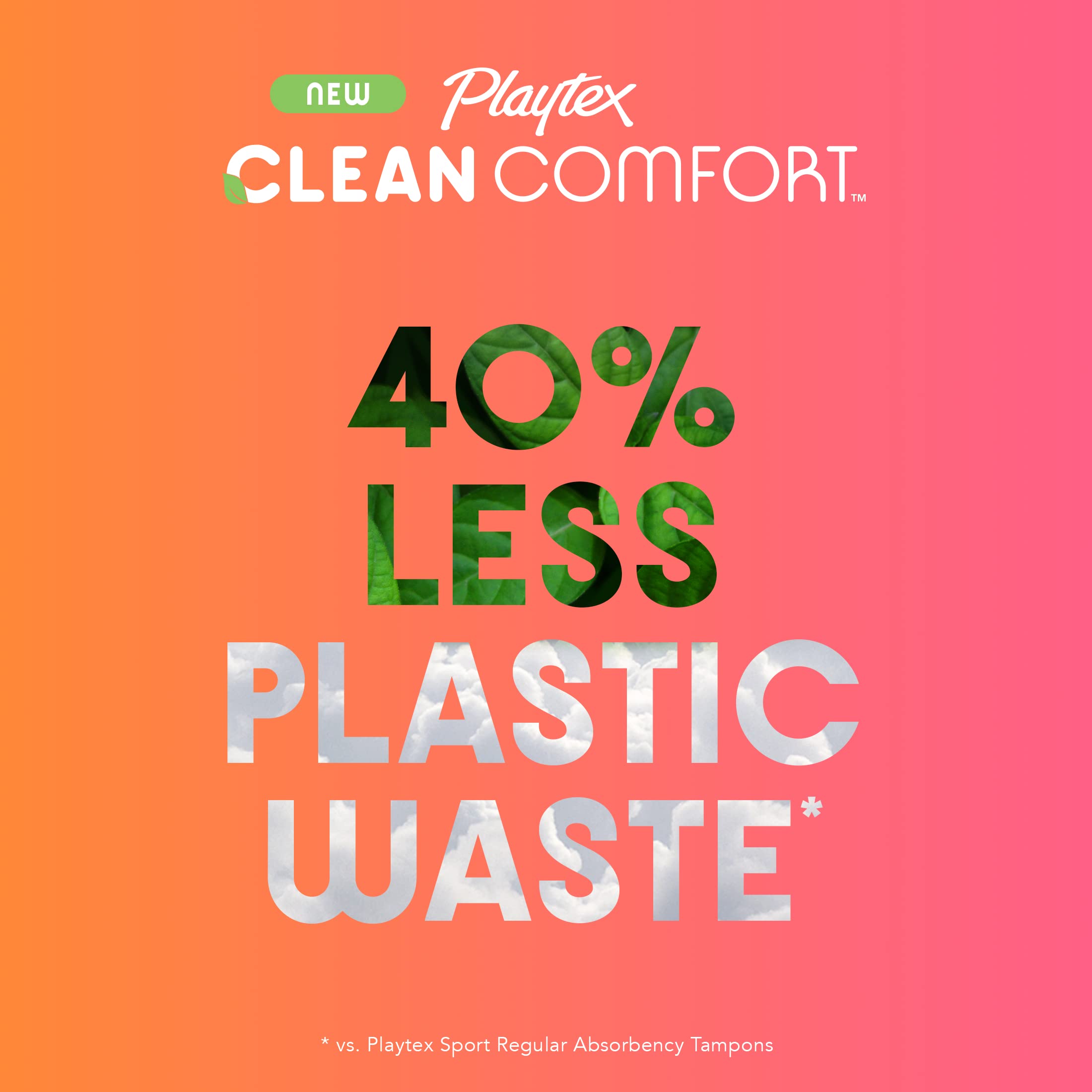 Playtex Clean Comfort Organic Cotton Tampons, Super Absorbency, Fragrance-Free, Organic Cotton PLAYTEX