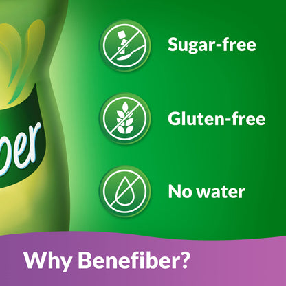 Benefiber Chewable Prebiotic Fiber Supplement Tablets for Digestive Health, Assorted Fruit Flavors