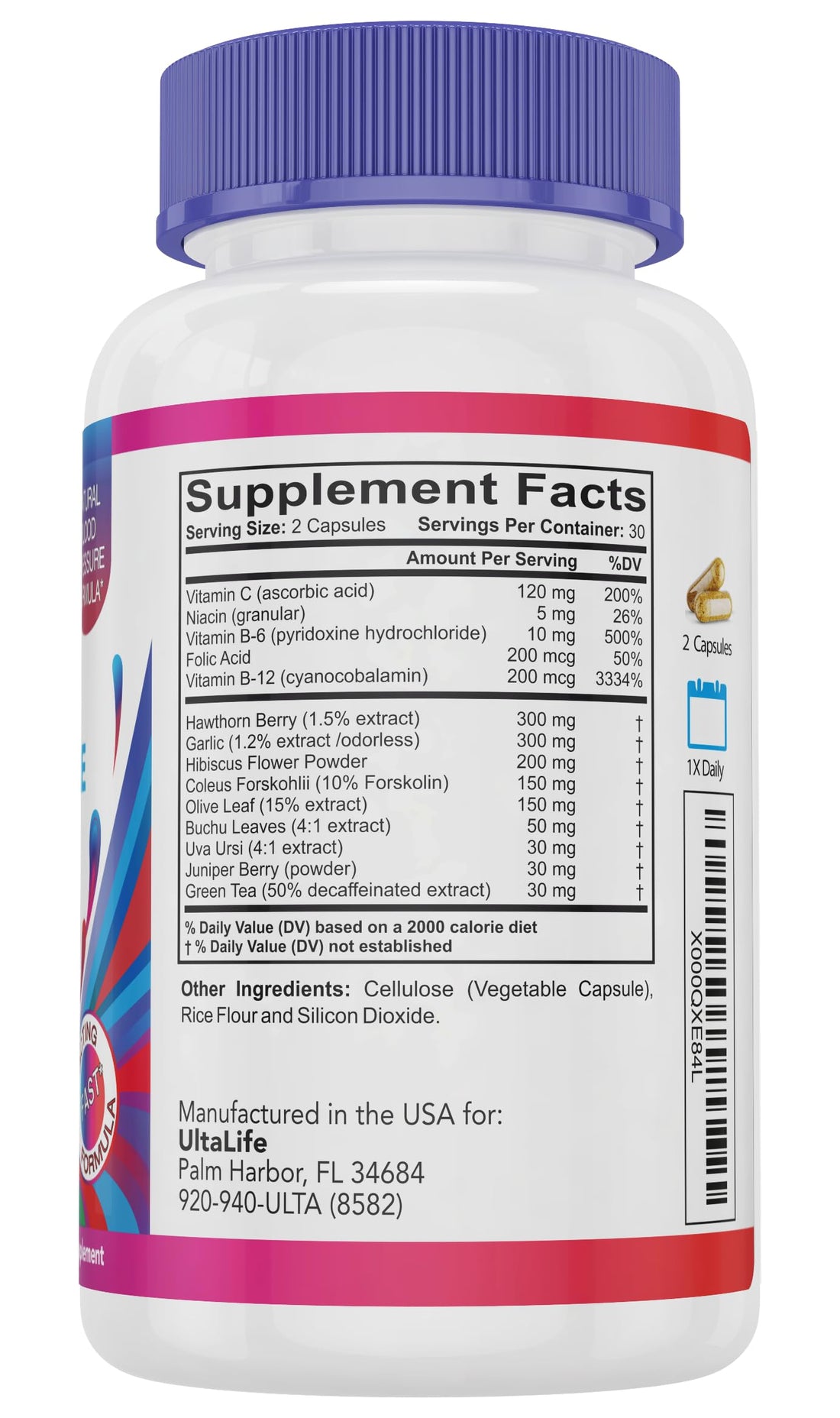 ULTALIFE Blood Pressure Supplements - Advanced Blood Pressure Supplement Complex