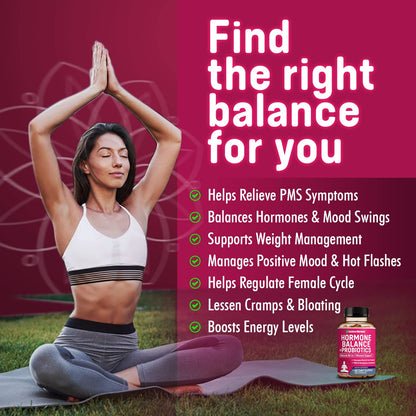 Hormone Balance + Probiotics for Women (3450mg) Natural Relief for Menopause