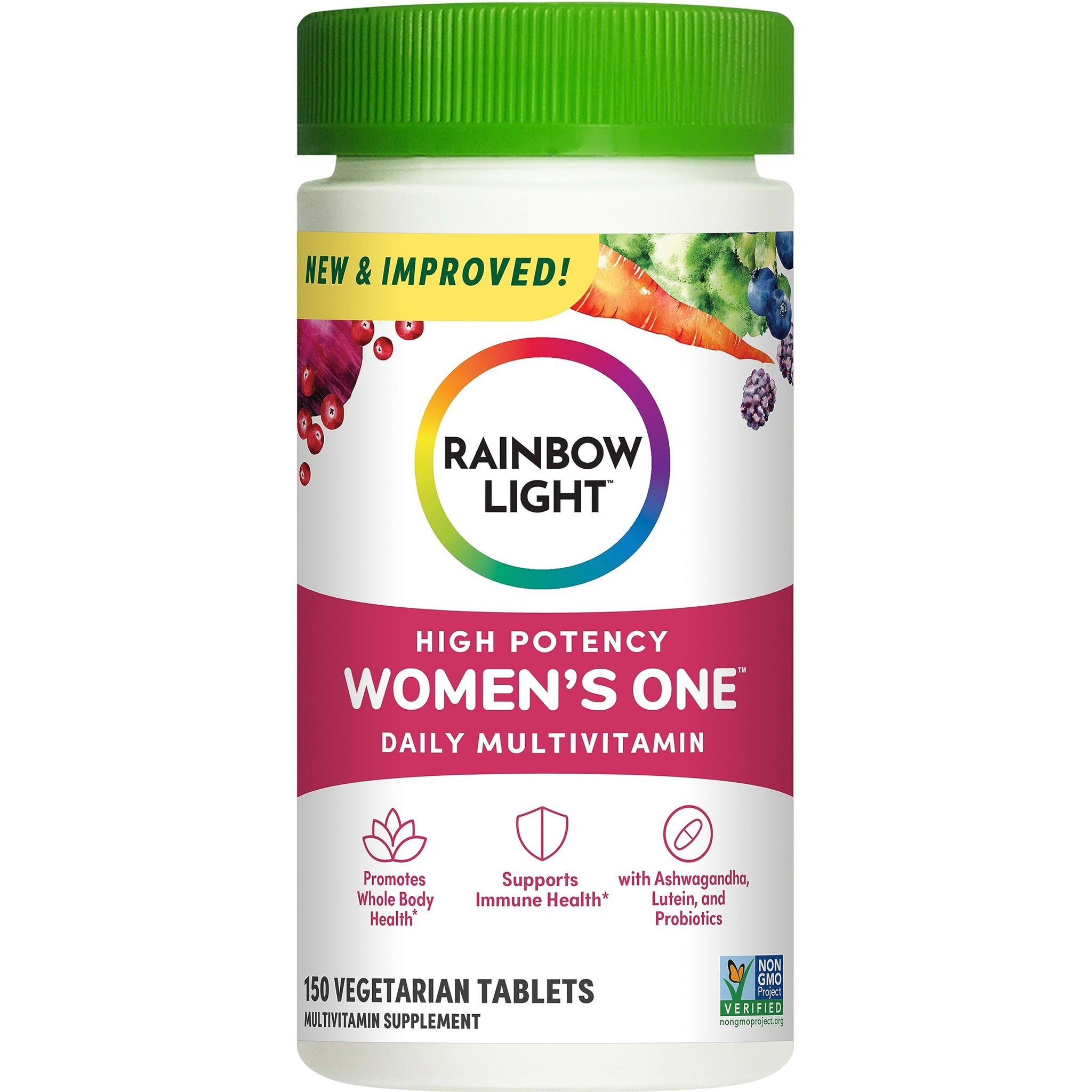 Rainbow Light Womens One High-Potency Daily Multivitamin, Womens Multivitamin 