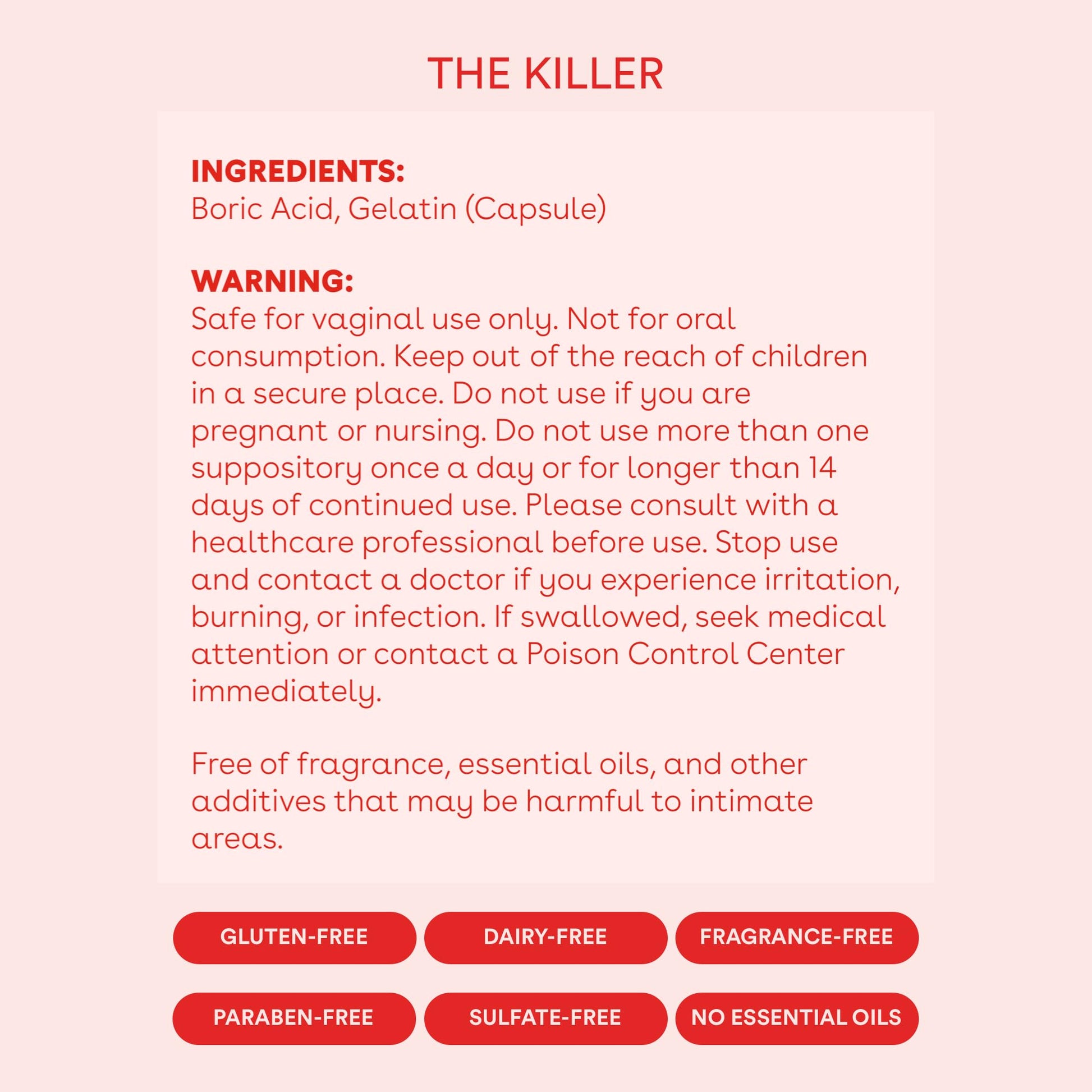 Love Wellness Good Girl Probiotics & The Killer | Vaginal pH Balance Supplement & Boric Acid Suppositories Love Wellness