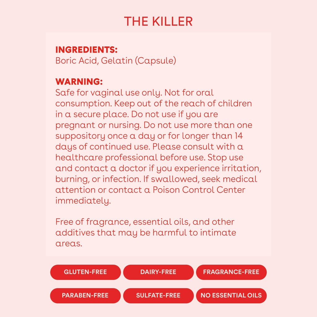 Love Wellness pH Balancing Cleanser & The Killer | Boric Acid Suppositories & Feminine Wash