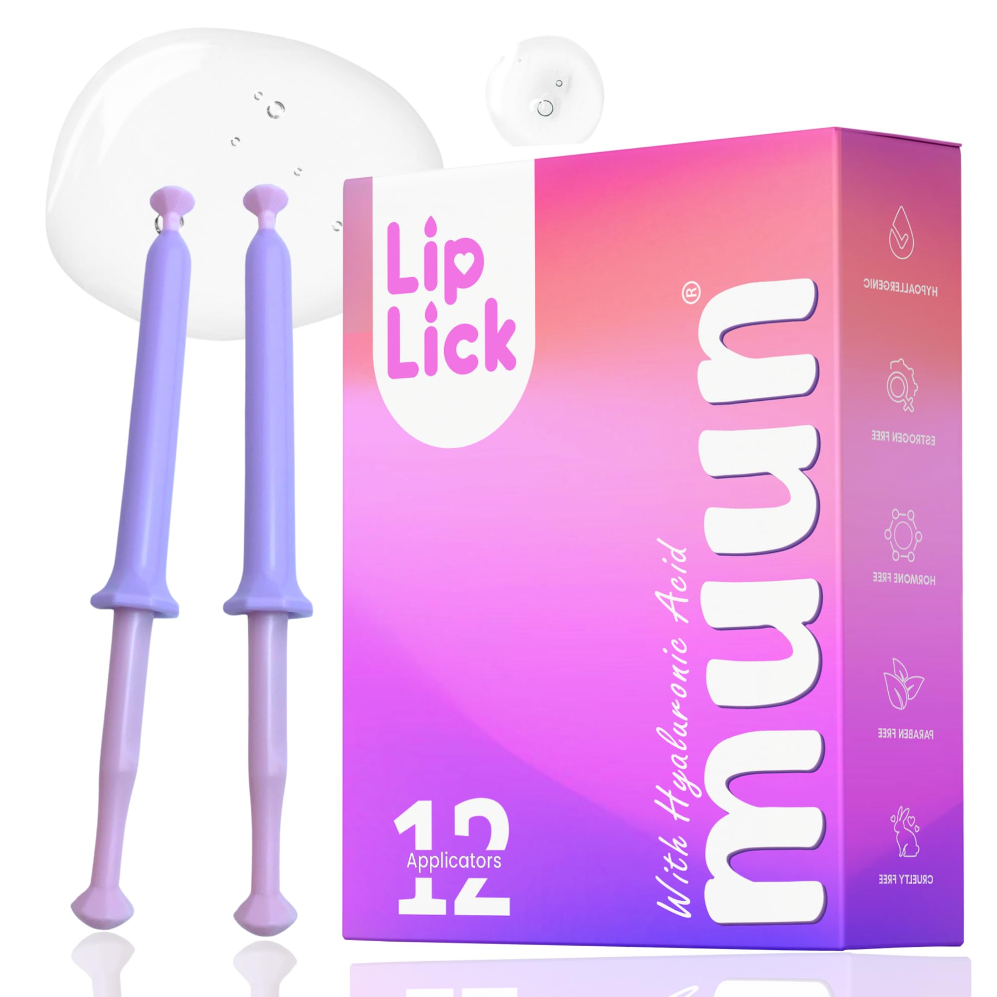 Muun Vaginal Moisturizer - Pack 12 Immediate Intimate Hydration - Dryness Burning Itching