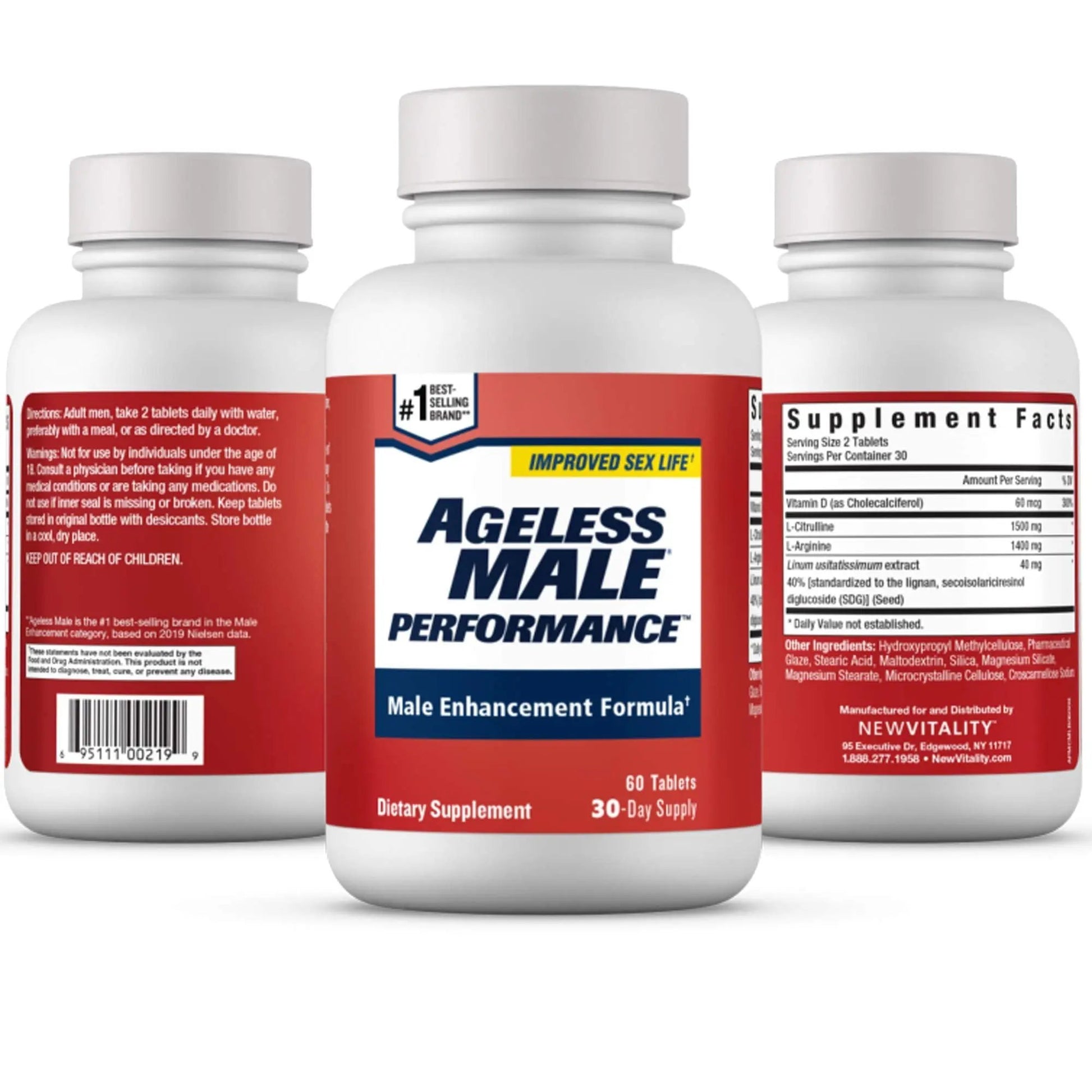 Ageless Male Performance Nitric Oxide Booster for Men - Promote Blood Circulation
