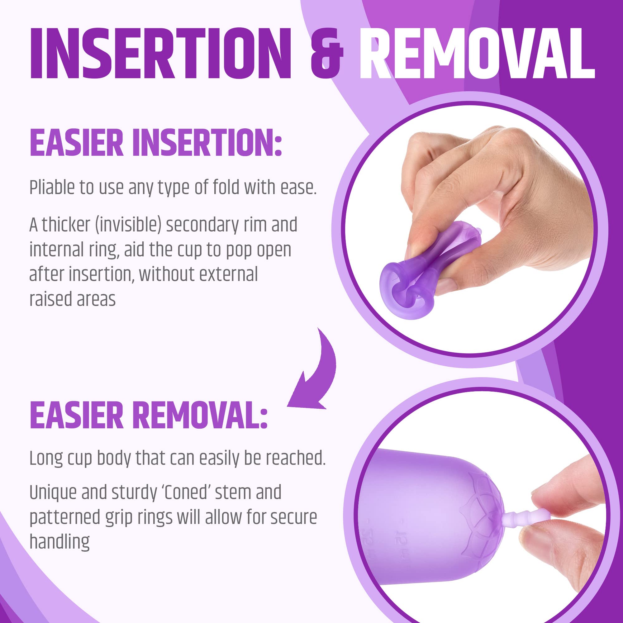 Venus Large Menstrual Cup – High Capacity for Heavy Flow -Made in USA - 100% Medical Grade Silicone VENUS