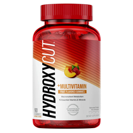 Hydroxycut Caffeine-Free Gummy for Women & Men 15 Essential Vitamins