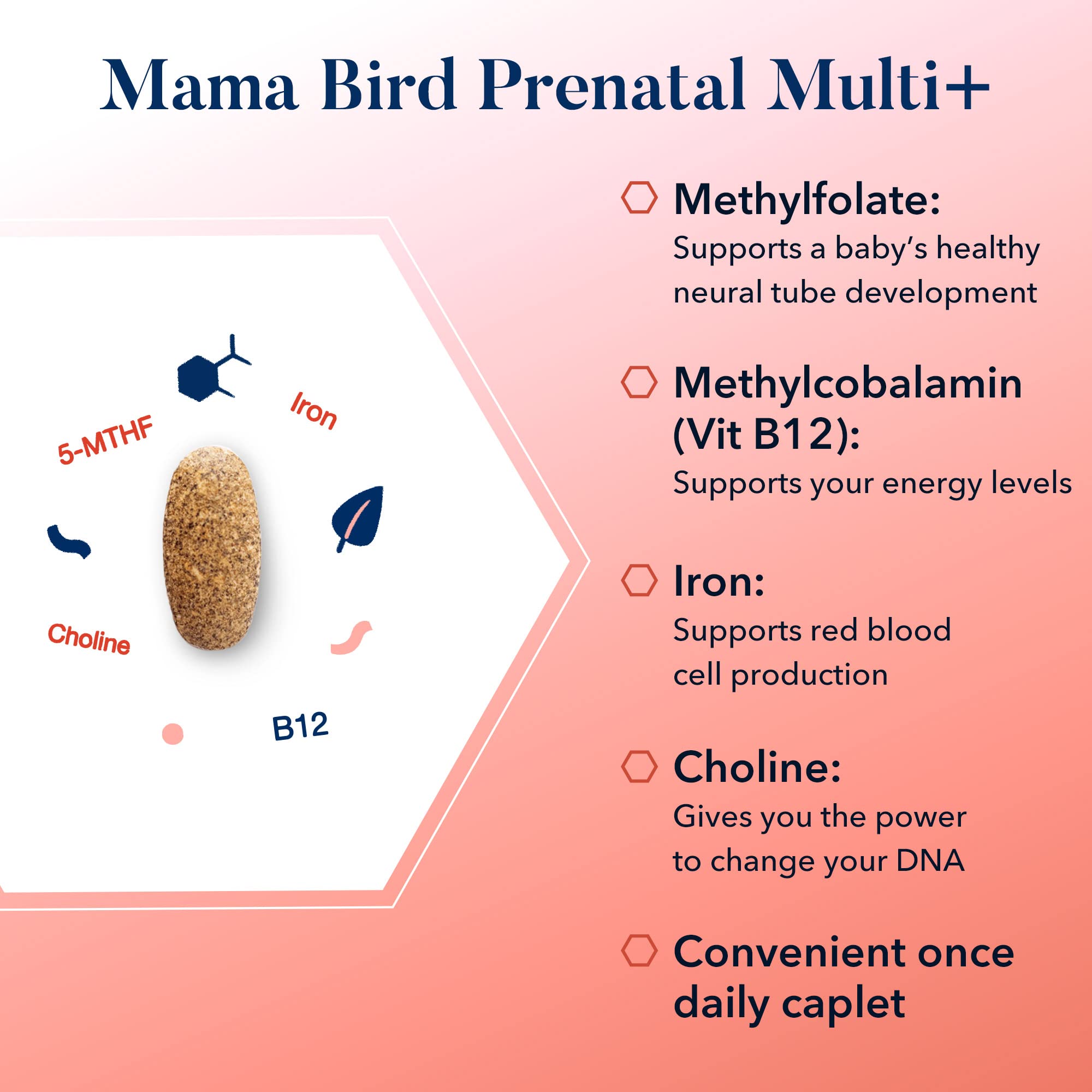 Best Nest Wellness Mama Bird Prenatal Vitamin, Methylated Prenatal Vitamins Best Nest Wellness
