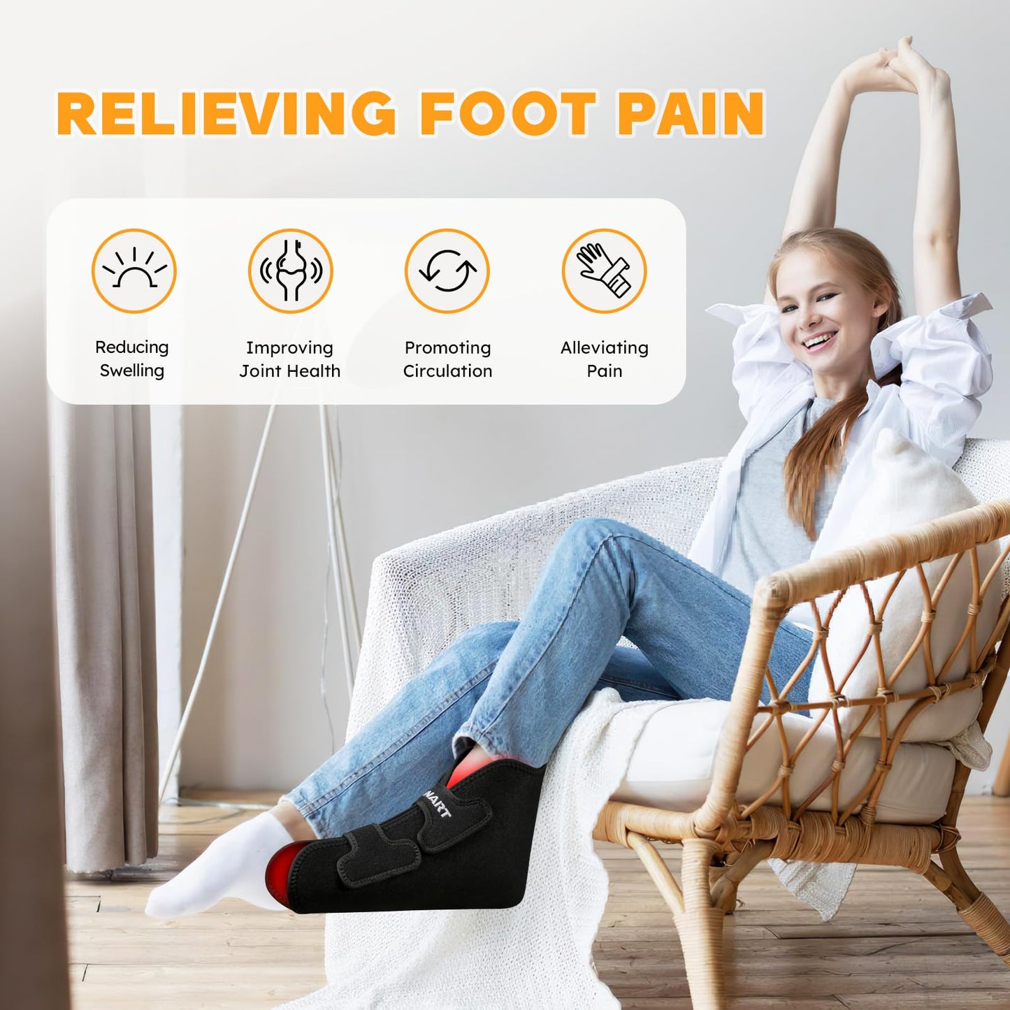 Doinart Red Light & Infrared Therapy for Feet—Infrared Light Therapy Feet for Neuropathy Shoe Wraps Toes